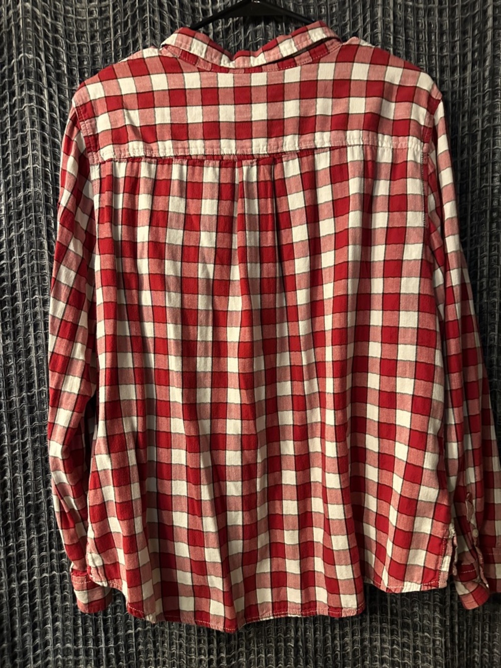 St. John's Bay Red and White Plaid Flannel Shirt XXL - Picture 3 of 3
